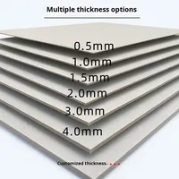 Emballage de vêtements en carton gris recyclable, double face, épaissi, personnalisé, vente en gros