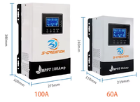60W 80W 160W 12v 24v 10A 20A Contrôleur de charge solaire intelligent MPPT PWM pour lampadaire solaire