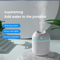 Mini humidificateur purificateur d'air 250ml 220ml, diffuseur d'huiles essentielles ultrasonique USB pour voiture avec lumière LED, diffuseur d'arômes