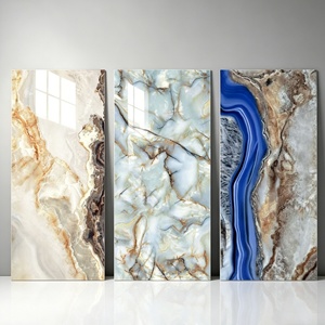 Carreaux en porcelaine <span class=keywords><strong>de</strong></span> luxe haut <span class=keywords><strong>de</strong></span> gamme, aspect pierre naturelle, 750x1500mm, finition polie brillante pour hôtels, lieux <span class=keywords><strong>de</strong></span> divertissement et décoration intérieure - Product Image 1