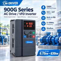 M-driver VFD Monophasé 220V 1,5KW Convertisseur de Fréquence avec Clavier LCD/LED pour Moteur Industriel 50Hz 60Hz