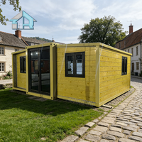 Gaiasmile Maison modulaire à panneaux sandwich extensible de 20 pieds, conception pliable, installation rapide, villa portable à 2 chambres, cuisine pour événements éphémères
