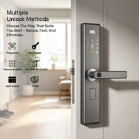 Serrure de porte intelligente WIFI Tuya fiable, application de verrouillage de porte, mot de passe personnalisé, clé de carte pour appartement