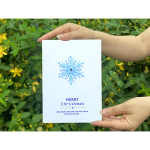 <span class=keywords><strong>Tarjetas</strong></span> de felicitación creativas bordadas a mano, precio barato, tarjeta de papel de Navidad pequeña ahuecada, tarjeta de Navidad y sobre a granel - Product Image 2