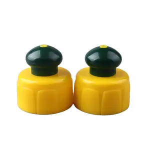 Quelle Fabrik Großhandel 28mm Plastik flasche Push Pull Caps Top Flip Cover für Shampoo Körper lotion