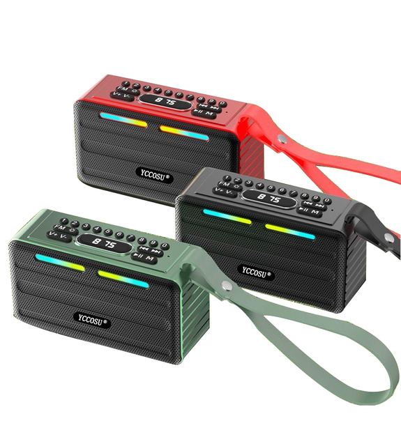 High-quality Outdoor BT Speaker Fashion Digital Fm Radio MP3 Player Usb Tf Card with TWS Function