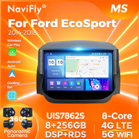NaviFly Radio Mobil Android 8*256G Terbaru dengan Car Play untuk Ford EcoSport 2014-2018 Mendukung WIFI 5G
