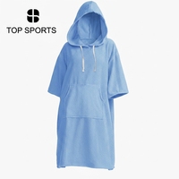 Vente en gros de peignoirs de bain à séchage rapide avec logo personnalisé, parka de surf, serviette de plage à capuche, serviette de sport, poncho