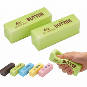 Bâton de beurre vert à remontée lente, réaliste et moelleux, balle anti-stress pour adultes et adolescents, gadget sensoriel mignon - Product Image 1