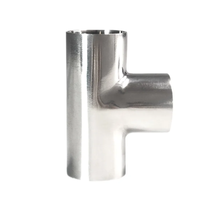 Accesorios soldados en T de acero inoxidable 304 316 de alta calidad, accesorios sanitarios pulidos tipo T, accesorios de tubería iguales de Tres Cruces