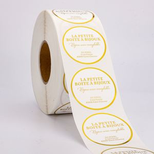 สติกเกอร์กระดาษลายทองคำทรงกลมสำหรับบรรจุภัณฑ์เครื่องประดับ La Petite Boite A Bijoux - Product Image 2