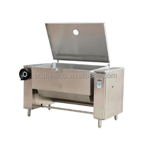 Poêle à braiser basculante commerciale 80L 100L 150L 200L Grande poêle à frire plate électrique Poêle à bratt inclinable au gaz naturel Pot à bratt basculant pour aliments - Product Image 1