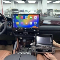 Radio Android 19,8 Pouces avec Navigation GPS, Écran Tactile Carplay, DSP et Lecteur MP3 Intégré pour Tableau de Bord Lexus LX570 2007-2013