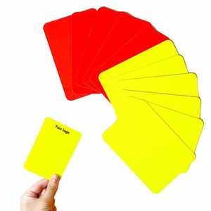 Jeu professionnel imprimé personnalisé Cartes d'avertissement officielles rouge jaune Équipement d'entraînement - Product Image 1