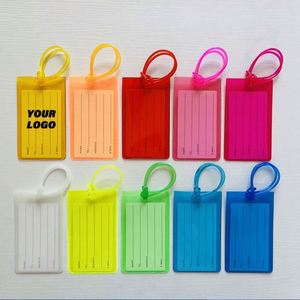 Colorful Waterproof Clear Pvc Luggage Soft Baggage <b>Tag</b> With Name and <b>Id</b> Card Plastic Material - Product Image 1