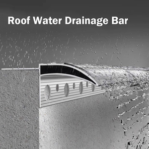 Gouttière de fenêtre en alliage d'aluminium, gouttière de mur de bâtiment, déflecteur d'eau imperméable, bande de drainage de toit - Product Image 1