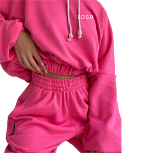 Sudadera corta sin mangas con cordón hasta la rodilla para mujer, Conjunto de sudadera con capucha personalizada para correr, novedad de verano de 2021 - Product Image 3