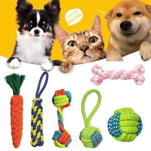 Ucuz Fiyatlı Köpek Isırmaya Dayanıklı Pamuk Halat İnteraktif Evcil Hayvan Isırma Oyuncağı Küçük ve Orta Boy Köpekler İçin Köpek Çiğneme Oyuncağı - Product Image 1