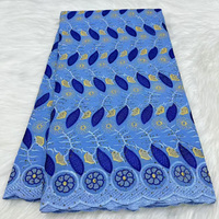 Vente en gros de tissu brodé de haute qualité en dentelle de style africain en coton pressé à chaud technique de diamant tricoté en polyester pour filles