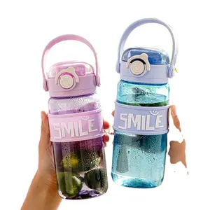 新しいデザインの学生キッズガールかわいいプラスチック製の水筒ステッカーボトルカップ