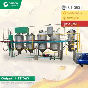 Minipalma de la industria, máquina de refinería de aceite crudo de coco y girasol para el procesamiento de aceite de Cachemira