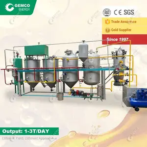 A indústria de Bem-Conhecido Pequeno Mini Palma De Coco Máquina de Refinaria de Óleo De Girassol Em Bruto para Processamento De Refino de Óleo de Mostarda