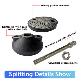 D60 * M10 * L80เฟอร์นิเจอร์ปรับระดับขาหมุนปรับได้ปรับระดับ M10เท้าพร้อมฐานไนลอนกันลื่นขนาด60มม. - Product Image 5