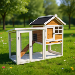 Poulailler en bois de luxe, nichoir pour lapins, maison extérieure pour animaux de compagnie, mobilier en bois de qualité supérieure pour poulets et lapins, taille moyenne, style classique - Product Image 2