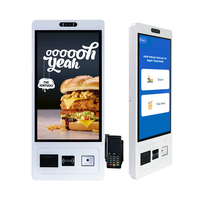 Quiosco de Pago TouchWo en Oferta, Quiosco de Pedidos Autoservicio para Restaurantes, Quiosco con Pantalla Táctil Capacitiva, Impresora, Escáner y NFC