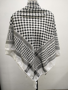Venta caliente árabe cabeza bufanda Palestina bufanda Keffiyeh Jacquard gran cuadrado bufanda punto al por mayor - Product Image 3