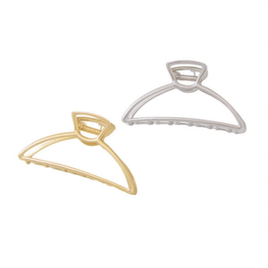 D Type <b>Hair</b> Clip 7.5Cm Fashion Metal <b>Grip</b> For Women - Product Image 4