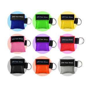 Máscara de tamaño mini Escudo facial Cpr Máscara Llavero Mascarilla desechable con bolsa de nylon - Product Image 2