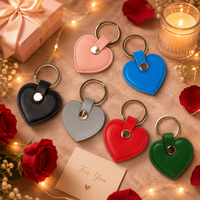 Porte-clés en cuir PU en forme de cœur vierge, gravable avec logo personnalisé, cadeau souvenir Saint-Valentin ou mariage