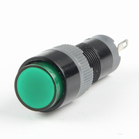 HABOO 10mm Petit Bouton Poussoir Rond 12v Illuminé en Plastique