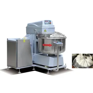 Stainless steel double speed industrial tilting spiral dough mixer 75kg 100kg bread cake automatic flour mixer machine