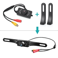 Caméra de recul universelle pour voiture avec lignes de guidage de stationnement, caméra de véhicule étanche pour Android, SUV, camion, camping-car et toutes voitures