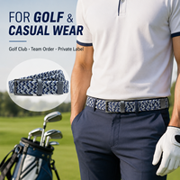 Cinturón de Golf Trenzado Personalizado, Cinturón Elástico Tejido con Hebilla de Pin, Cinturón Deportivo Casual para Hombre y Mujer, Venta al Por Mayor OEM ODM
