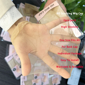 Bán Buôn Co Giãn Gần End Tóc Giả Mũ Thả Tóc Lưới Dome Dệt Nylon HD Vô Hình Tóc Giả Cap Cho Phụ Nữ Da Đen - Product Image 2