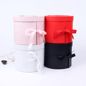 INUNION Custom Luxury Handmade Round Double Layers Rotating Rose <strong>Gifts</strong> Packaging Flower Boxes Christmas <strong>Sweet</strong> Boxes - Product Image 2