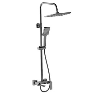 Nouveau système de douche de pluie réglable en hauteur monté sur colonne de douche de piano en laiton - Product Image 3