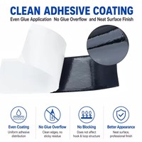 Bande auto-agrippante en nylon de 4 pouces avec adhésif double face, ruban auto-agrippant thermocollant pour la maison, le bureau, l'école et les loisirs créatifs