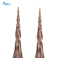 Molino de extremo plano cónico de carburo BFL para madera contrachapada herramienta Cnc fresado de carburo sólido fresa de 20mm de madera