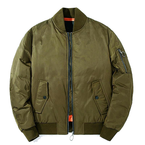 Blouson Bomber OEM Style Décontracté Écologique Coupe-Vent Chaud Col Montant Hiver Traitement Teint Respirant Fermeture Éclair Service OEM - Product Image 1