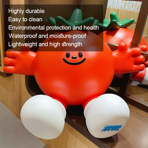 Tùy chỉnh phim hoạt hình động vật FRP nhựa điêu khắc nghệ thuật tay mô hình ngoài trời Vườn ghế trang trí với thiết kế nhân vật thu - Product Image 2