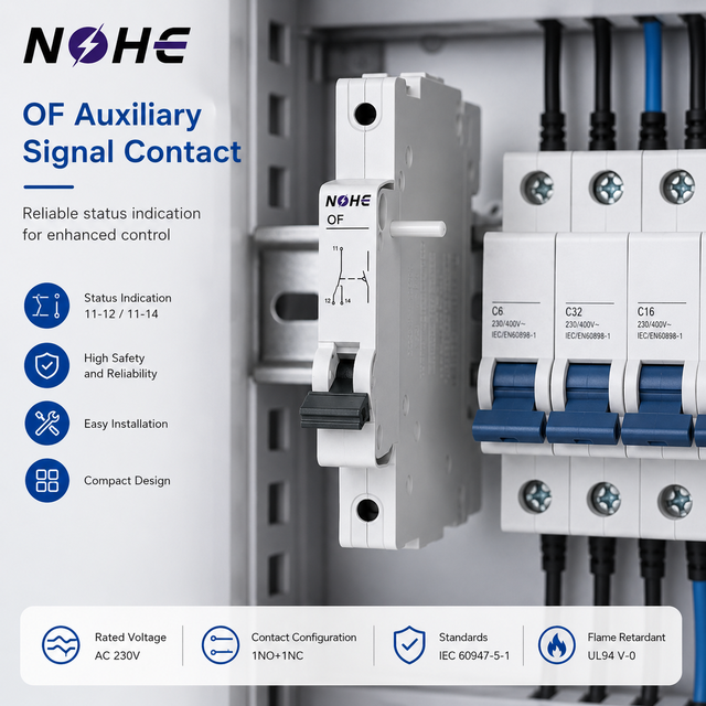 Long Distance Circuit Breaker on and off Signal Indication Auxiliary Contact Assembled with Mini Circuit Breaker