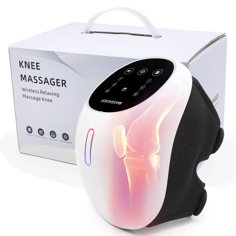 Hồng ngoại liệu pháp ánh sáng đỏ sưởi ấm rung đầu gối Máy massage khớp Giảm đau túi khí nén nóng đầu Gối Massager