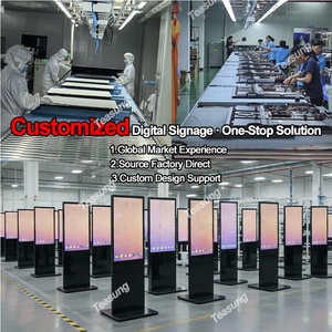 شاشة إعلانات رقمية قائمة HD LCD بمقاسات 43 و49 و55 و65 بوصة، وشاشة عرض كشك إعلاني مزودة بتقنية Wi-Fi وUSB ونظام إدارة المحتوى (CMS) للوحات الإعلانية المزودة بشاشة لمس - Product Image 5