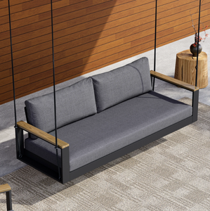 Columpio <span class=keywords><strong>Colgante</strong></span> Moderno de Alta Calidad para Exteriores, Sofá Columpio con Marco de Aluminio Metálico para Jardín o Muebles de Hotel - Product Image 1