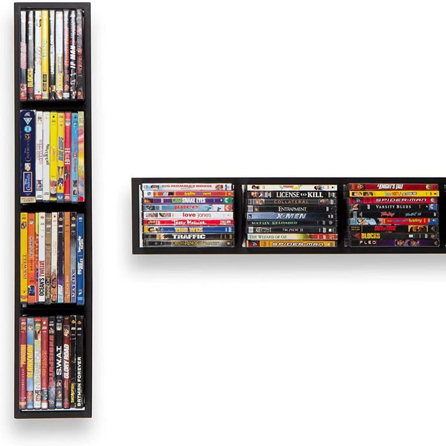 Wall Mounted CD Organizer Rack Retro-style CD Rack Shelf Perfect Ideal for Storaging CD Jewel Cases Storage Stand Display