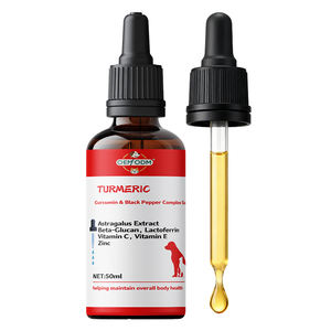 כורכום אורגני פלפל שחור כורכומין לחלץ טיפות נוזלי מחמד תוספת חיית מחמד עבור כלבים כלבים חתולים-רגישות לעיכול נוגד חמצון חיסוני - Product Image 1